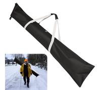 PRITOK Sac à skis 185 cm Noir : sac de ski robuste pour 1 paire de bâtons de ski et bâtons de ski, imperméable et anti-salissures
