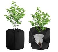 PRITOK Sacs de protection contre le gel pour plantes en pot : 2 pièces de protection thermique pour plantes 45 x 55 cm, protection hivernale pour plantes, réutilisables, protection hivernale avec