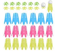 PRITOK Tees de golf : 30 tees de golf simulateurs de golf, tees de golf en plastique, 2 tailles réutilisables, courts et longs, adaptés aux joueurs amateurs de golf débutants