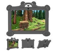 PRITOM enfants apprenant tablette PC 7 pouces Android 2GB RAM 32GB ROM WiFi Bluetooth avec étui de protection en forme d'ours Grey