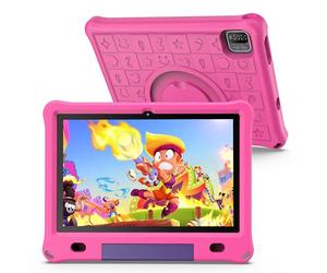 PRITOM Tablette Android 12 pour Enfants, Grand écran IPS HD 10", 3 Go + 64 Go, Logiciel IWAWa, Applications d'apprentissage de Jeu de contrôle, Tablette WiFi avec étui de Protection pour Enfants