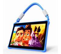 PRITOM Tablette enfant Android 13 de 10 pouces, 64 Go, extensible à 512 Go, double caméra, tablette pour tout-petits à partir de 3 ans (bleu)