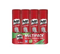 Pritt Bâton de colle Pritt, colle sûre et adaptée aux enfants pour l'art et le bricolage, colle forte pour l'école et le bureau, 4x 43 g Bâton de colle Pritt