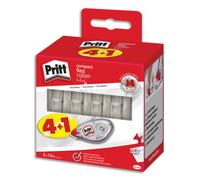 PRITT Boite de 5 rollers correction frontal jetable PRITT COMPACTFLEX.Embout flex.Dimensions 4,2mm x 10m