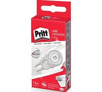 Pritt Cassette de recharge pour roller correcteur Refill Flex Roller Midway, écriture instantanée, pointe flexible et rétractable, fonction push & pull, largeur 4,2 mm, longueur 12 m