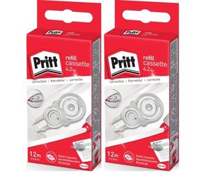 Pritt Cassette de recharge pour roller correcteur Refill Flex Roller Midway, écriture instantanée, pointe flexible et rétractable, fonction push & pull, largeur 4,2 mm, longueur 12 m (Lot de 2)