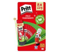 Pritt Colle Stick 8 x 11 g, colle pour enfants sûre et fiable, colle Pritt pour travaux manuels, avec une tenue solide pour usage scolaire et bureau, 8 bâtons x 11g