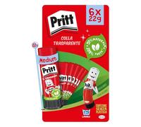 Pritt Colle Stick, colle pour enfants sûre et fiable, colle Pritt pour travail et bricolage avec une tenue forte pour usage scolaire et bureau, 6 bâtons x 22 g