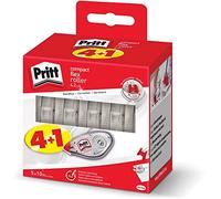 Pritt Compact roller, lot de 5 rubans correcteurs, roller de correction pour effacer et corriger, embout flexible & réécriture immédiate, idéal pour tous les bureaux
