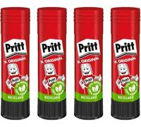 Pritt Lot de 4 bâtons de colle 22 g - Colle sûre et adaptée aux enfants pour les arts et les travaux manuels - Colle forte pour l'école et les fournitures de bureau