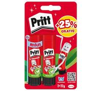 Pritt Lot de 4 bâtons de colle de 11 g et tatouages, colle sûre et adaptée aux enfants pour les arts et l'artisanat, colle forte pour l'école, 9H PGS6B