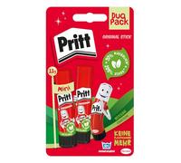 Pritt Bâton de colle Pritt, colle sûre et adaptée aux enfants pour les travaux artistiques et de bricolage, colle forte pour l'école & le bureau, 2x 11 g de bâton Pritt