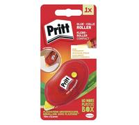 Pritt Roller de colle Compact non-permanent, ruban adhésif double face repositionnable pour papier, carton, photos, verre et plastique, longueur env. 10 m, largeur env. 8,4 mm