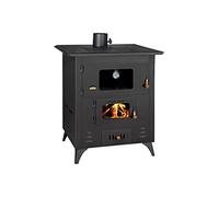 Cuisinière à bois Prity, modèle 1P50R, puissance thermique 14 kW, four, plaque chauffante, pieds