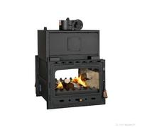 Prity 2C W28 Insert de cheminée 33,2 kW | Insert de poêle à bois à circulation d'eau | Puissance d'eau 28,2 kW | Tuyau de fumée Ø 200 mm | Porte en fonte | Compatible avec le chauffage central