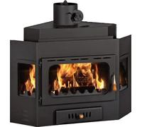 Prity A W20 Insert de cheminée 26,1 kW | Insert de poêle à bois transportant l'eau | Puissance d'eau 21,1 kW | Sac d'eau 34 l | Tuyau de fumée Ø 200 mm | Convient au chauffage central