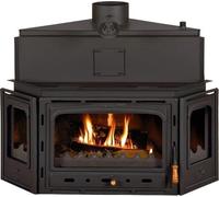 Prity ATC W20 Insert de cheminée 26,1 kW | Insert de poêle à bois transportant l'eau | Puissance d'eau 21,1 kW | Sac d'eau 34 l | Tuyau de fumée Ø 200 mm | Porte en fonte | Chauffage central