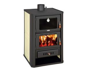 Prity FG W15 Poêle à bois avec gaine d'eau de 15 kW et chauffage central certifié CE