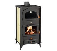 Prity FG W18 R Poêle à bois avec gaine d'eau 18 kW et évacuation arrière | Réchaud central | Certifié CE