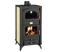 Prity FG18R Poêle à bois avec pieds et côtés peints décoratifs 23 kW