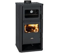 Prity FM D Poêle à bois avec poêle et manteau d'eau, chauffage central, certifié CE