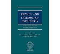 Privacy and Freedom of Expression Hugh Tomlinson, Richard Clayton (Auteur)