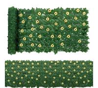 Privacy Clôture - Écran De Clôture De Confidentialité | 1x Clôture De Privacy Artificielle En Plein Air | Panneaux De Vis De Végétation De Veines Avec 96 Tournesols De Jardin Dec