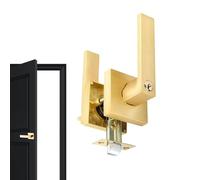 Privacy Door Handle - Locking Knob Set for Safety | Aluminum Alloy with Heavy Duty Build, Interior Lever for Bedroom Bathroom Office, Black Gold Silver Options, Home Entry Security Accessory