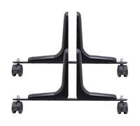 Privacy Screen Holder Feet, 2pcs Aluminum Alloy Material, Room Divider Stand with 360 Degree Swivel Wheel, Heavy Duty Movable Wheels for Space Heater, Privacy Screen and Workplace Partition, 44x20cm