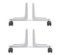 Privacy Screen Holder Feet, 2pcs Aluminum Alloy Material, Room Divider Stand with 360 Degree Swivel Wheel, Heavy Duty Movable Wheels for Space Heater, Privacy Screen and Workplace Partition, 44x20cm