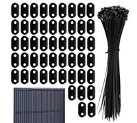 Privacy Screen Mounting Set,Zip Cable Ties Tensile Strength Heavy Duty | Tarp And Windscreen Shade 50x Strong Fastening Connectors Indoor Outdoor Home Terrace Garage Patio