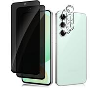 Privacy Screen Protector For Samsung Galaxy S24 Fe 5g, [2 + 2 Pieces] Anti-Spy Tempered Glass Film + Rear Camera Protector, Anti-Scratch, Anti-Spy Screen Protector For Galaxy S24 Fe 5g