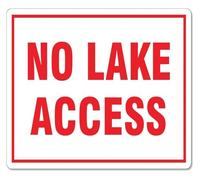 Private Lake No Public Access Fishing Dock Metal Tin Sign 12x8 Inch