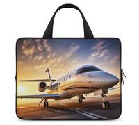 Private Plane - Housse pour ordinateur portable ultra fine et étanche de 43,2 cm - Sac de protection portable avec dragonne