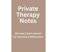 Private Therapy Notes: Discreet Lined Journal for Sessions & Reflections