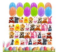 Privilèges Oeufs De Pâques Avec Jouets, Remplissage D'oeufs De Pâques - Filable Easter Egg Hunt Hunt Extra Pâques Jouet En Peluche Pour Animaux Oeufs - Jeux De Remplissage De Paniers Pour