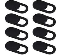 Privise Cache-Webcam - Cache Caméra Ultra Fin pour Ordinateur Portable, Laptop, Smartphone & Tablette, Protection de la Vie Privée & Sécurité, Design Extra Mince, Lot de 8 - Noir