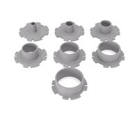 PRIWAS Jeu de douilles de copiage compatibles avec Bosch POF/GOF/GMF/GKF | Anneaux de copiage compatibles avec les défonceuses Bosch (Set 1 : Ø10/15/20/25/30/35/40 mm)