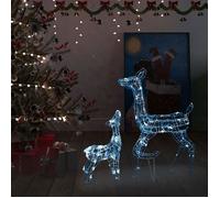 Prix bas - Famille de rennes de décoration Acrylique 160 LED blanc froid - Christmas - Décoration de Noël （454057445501)