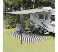 Prix bas - Tapis auvent de caravane-Tapis de tente 200x400 cm Anthracite et blanc （117752873154)