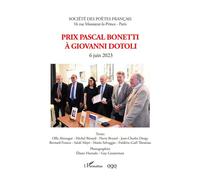 Prix Pascal Bonetti à Giovanni Dotoli - Societe des poetes francais - L'harmattan - broché - Essai