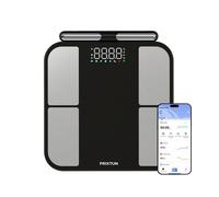 PRIXTON Balance Intelligente BC400 56 Mesures Corporelles 200 Utilisateurs Électrodes extensibles 180 kg IMC Graisse et Masse