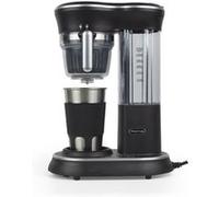 Machine à café avec Broyeur PRIXTON Capri, Cafetière à Grain et à Café Moulu avec Système Goutte à Goutte, Tasse Acier, 600W, Noir