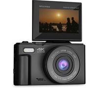 PRIXTON Caméra Digitale XPLORER DV900, WiFi, App Mobile, Écran Pivotant Résolution 4K 64MP, 9 Fonctions Caméra, Batterie Rechargeable Amovible, Noir Noir C