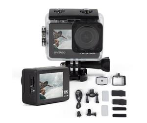Prixton Caméra Sportive Multisport DV800, Caméra Sport, Caméra Vidéo avec Résolution 5K, Double Écran, WiFi et Application Mobile, Stabilisateur Optique, Étanche