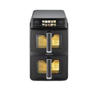 PRIXTON Friteuse à air Verticale 10 L avec Double Panier 5 L + 5 L, 2600 W, écran LED tactile, 10 Programmes, 80-200 °C