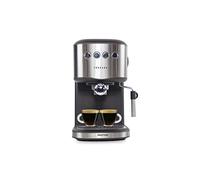 Prixton Machine à café Expresso Automatique Toscana, Cafetière avec un adaptateur de Capsules/Dosettes, Pompe Italienne 850 Watt, 20 Bar de Pression, Vapeur pivotant, Café moulu et à dosette