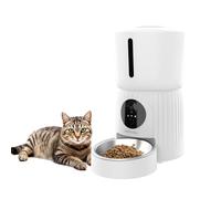 PRIXTON Mangeoire Intelligent pour Animaux Automatic Pet Feeder FF100 avec WiFi, Caméra Full HD 1980x1080P, Réservoir 4L, App Mobile, Programmable, Audio bidirectionnel, Enregistrement Vocale