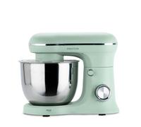 PRIXTON Mixeur pétrisseur KR250 pour pâtisserie, puissance 1500 W, 10 vitesses, bol en acier inoxydable de 5 litres, 3 accessoires, couvercle transparent (Vert Menthe)