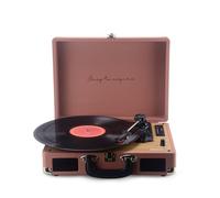 PRIXTON VC400 - Platine Vinyle Vintage - Tourne Disque Vinyle - Lecteur de Musique Via Bluetooth et USB - 2 Haut-parleurs intégrés - Design valisette (Mocha Mousse)